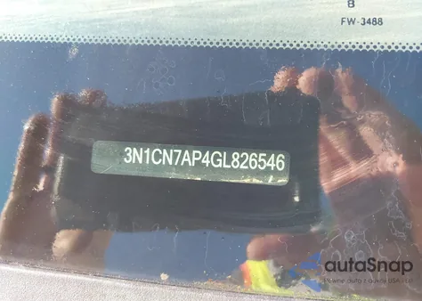 2016 Nissan Versa 1.6 S/1.6 S+/1.6 Sl/1.6 Sv from USA, damaged, VIN 3N1CN7AP4GL826546